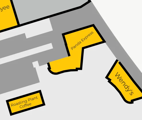 Map of Panda's Express location in SFO's International Terminal